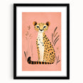 Stylish Cheetah Illustration - Personalized Kids Room Art