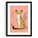 Stylish Cheetah Illustration - Personalized Kids Room Art