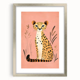 Stylish Cheetah Illustration - Personalized Kids Room Art