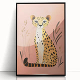 Stylish Cheetah Illustration - Personalized Kids Room Art