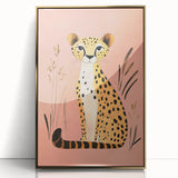 Stylish Cheetah Illustration - Personalized Kids Room Art