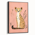 Stylish Cheetah Illustration - Personalized Kids Room Art