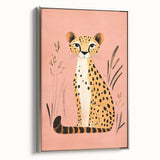 Stylish Cheetah Illustration - Personalized Kids Room Art