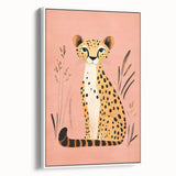 Stylish Cheetah Illustration - Personalized Kids Room Art