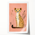 Stylish Cheetah Illustration - Personalized Kids Room Art