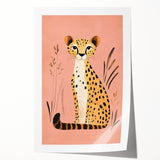 Stylish Cheetah Illustration - Personalized Kids Room Art