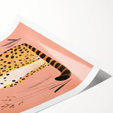 Stylish Cheetah Illustration - Personalized Kids Room Art