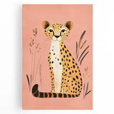 Stylish Cheetah Illustration - Personalized Kids Room Art