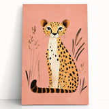 Stylish Cheetah Illustration - Personalized Kids Room Art