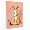 Stylish Cheetah Illustration - Personalized Kids Room Art