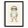 Cool Frog Nursery Wall Art - Baby Room Decor & Kids Room Art Prints