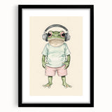 Cool Frog Nursery Wall Art - Baby Room Decor & Kids Room Art Prints