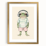 Cool Frog Nursery Wall Art - Baby Room Decor & Kids Room Art Prints