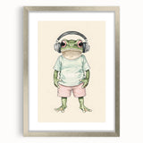 Cool Frog Nursery Wall Art - Baby Room Decor & Kids Room Art Prints
