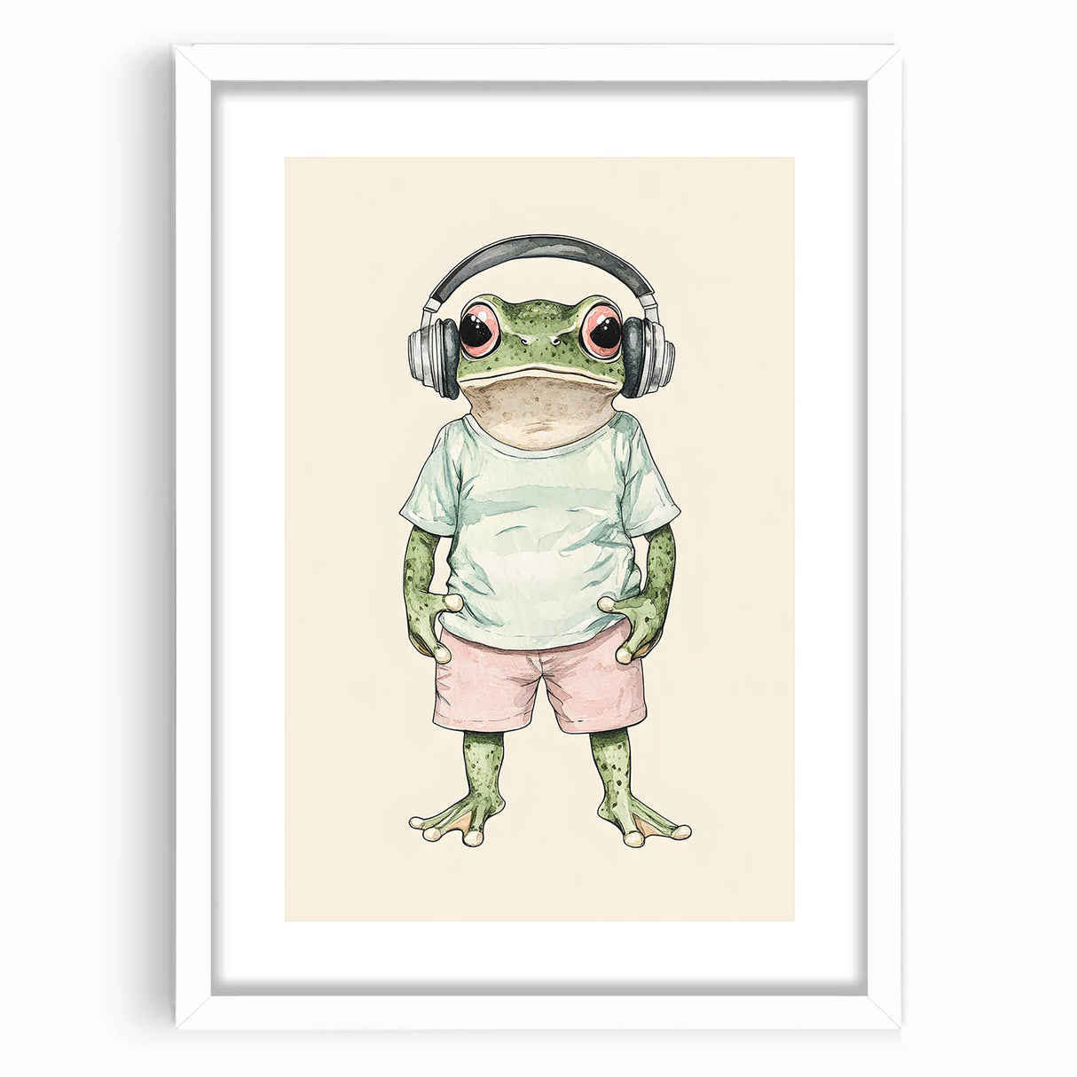 Cool Frog Nursery Wall Art - Baby Room Decor & Kids Room Art Prints