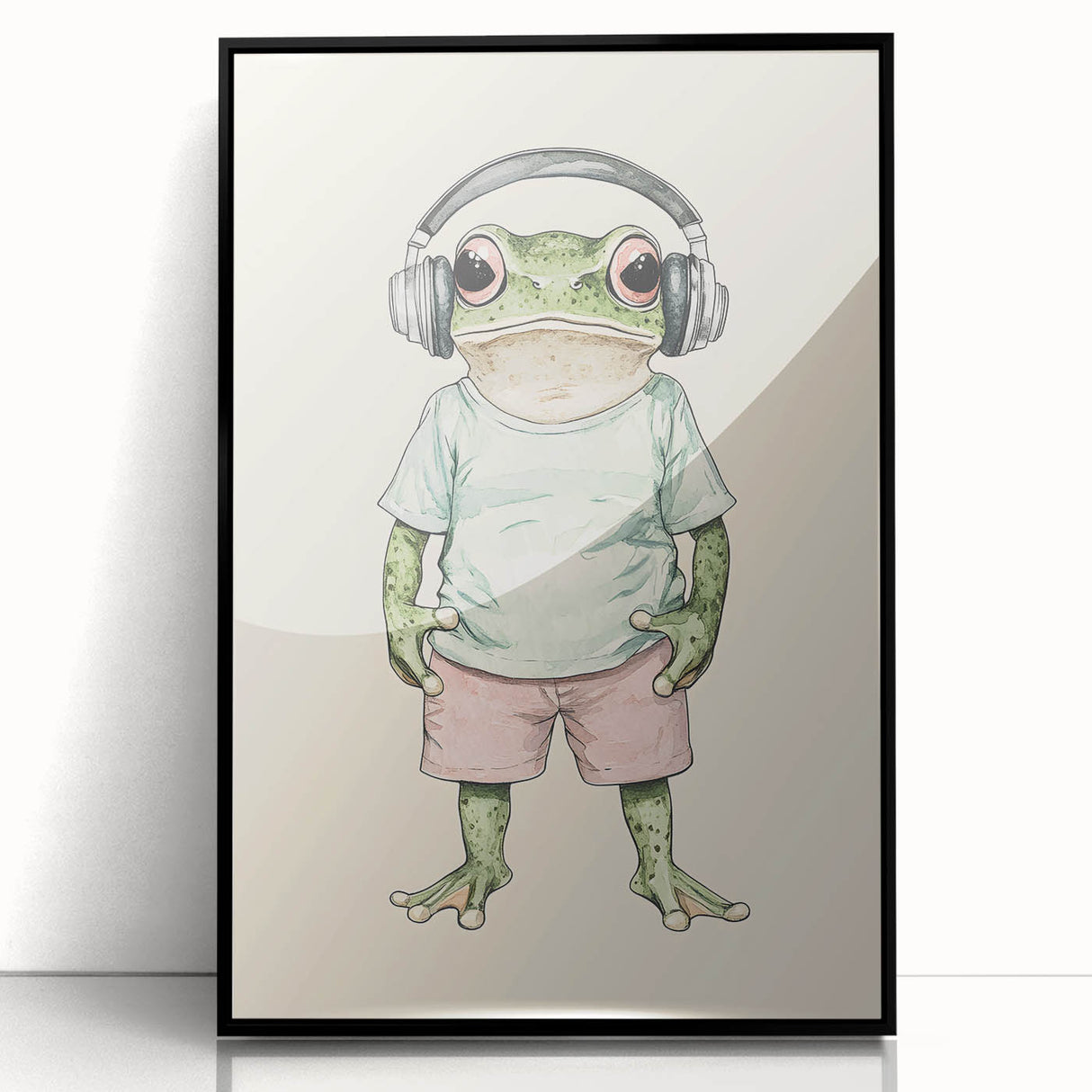 Cool Frog Nursery Wall Art - Baby Room Decor & Kids Room Art Prints