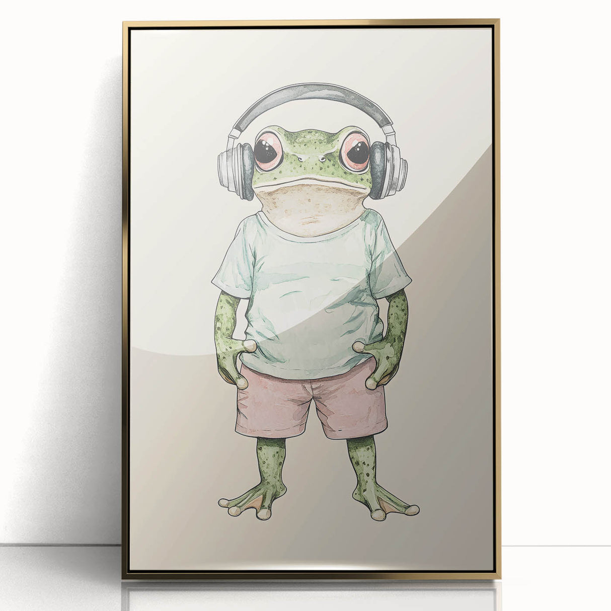 Cool Frog Nursery Wall Art - Baby Room Decor & Kids Room Art Prints