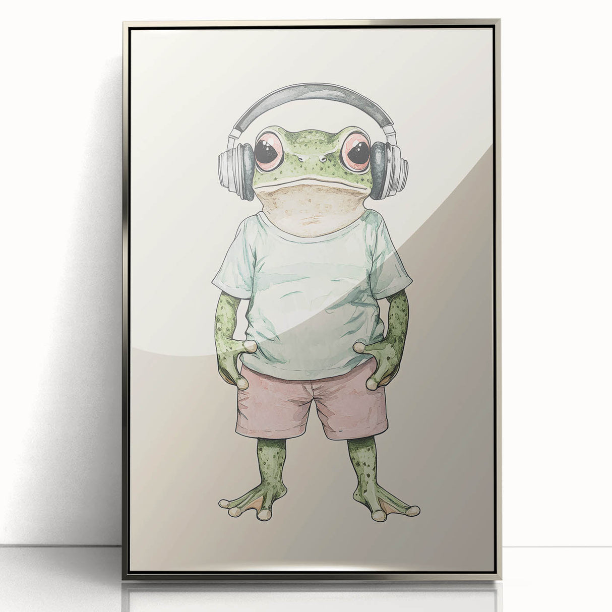 Cool Frog Nursery Wall Art - Baby Room Decor & Kids Room Art Prints