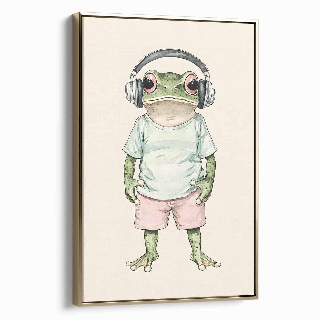 Cool Frog Nursery Wall Art - Baby Room Decor & Kids Room Art Prints