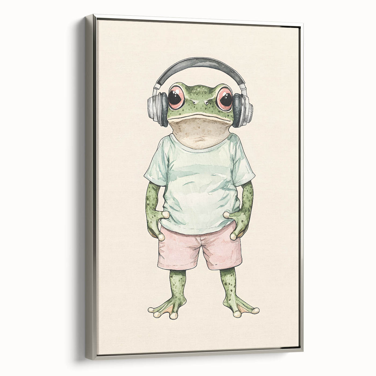 Cool Frog Nursery Wall Art - Baby Room Decor & Kids Room Art Prints