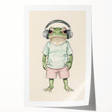 Cool Frog Nursery Wall Art - Baby Room Decor & Kids Room Art Prints