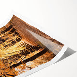 Extra large wall art featuring line art flowers in muted autumn colors on a rolled print, ideal for large living room decor.