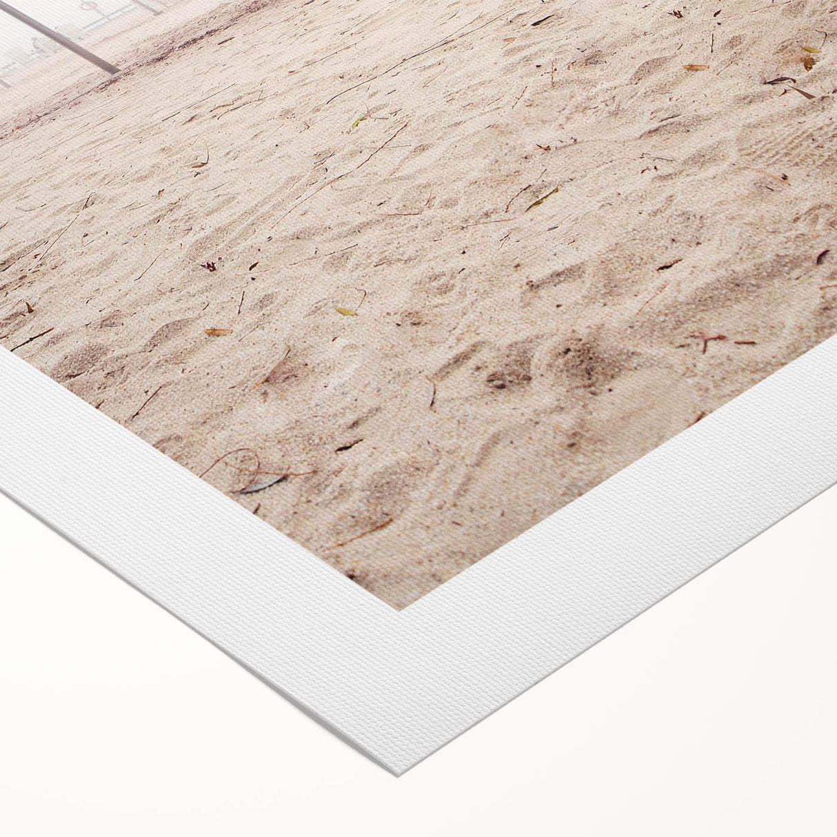 Art deco poster featuring a summer landscape in pastel colors on rolled canvas, suitable for dining room decor.