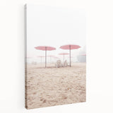 Large stretched canvas featuring a summer landscape with green trees under a clear blue sky, ideal for kitchen wall art.