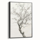 Modern Tree Sketch - Monochrome Living Room Wall Art on Canvas