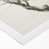Modern Tree Sketch - Monochrome Living Room Wall Art on Canvas