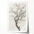 Modern Tree Sketch - Monochrome Living Room Wall Art on Canvas