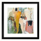 Abstract figurative frame with a matte black finish, showcasing an elegant design ideal for modern home décor. Perfect for enhancing any art collection or gallery wall.