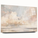 Abstract landscape wall art displayed in a sleek acrylic frame, showcasing vibrant colors and flowing patterns that enhance modern decor aesthetics. This side view highlights the artwork's unique texture and depth, making it an ideal statement piece for contemporary interiors.