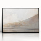 Framed abstract landscape wall art featuring vibrant colors and geometric shapes, designed to enhance modern home décor, displayed against a neutral background.