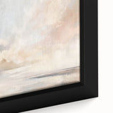 Vibrant abstract landscape wall art in a black frame, showcasing rich colors and intricate details, perfect for modern decor and artistic expression.