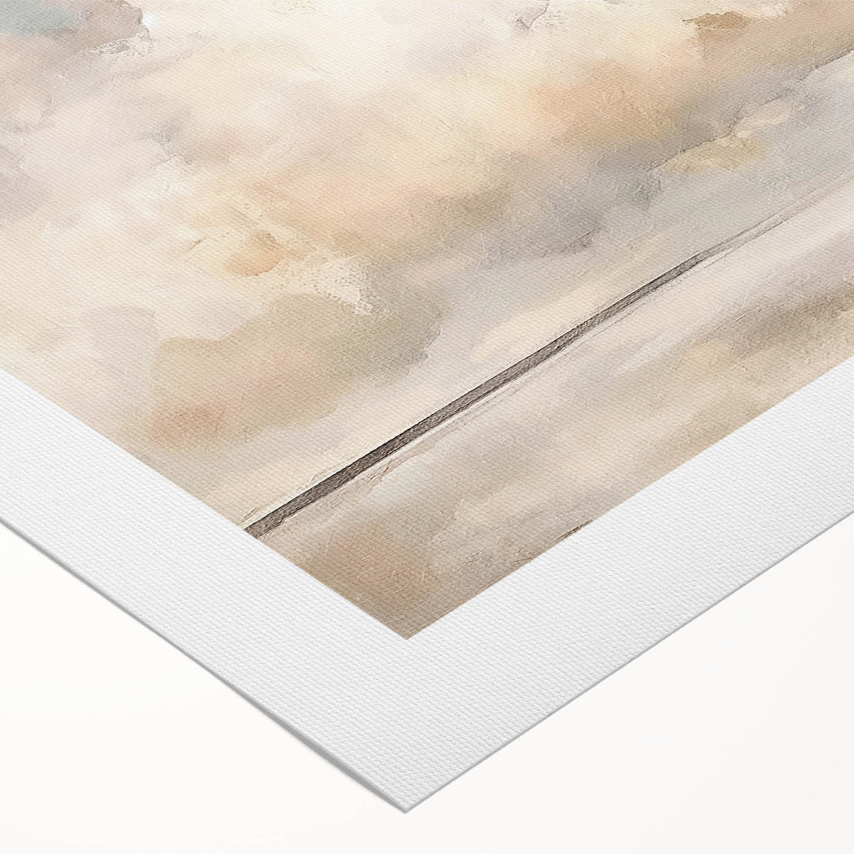 Abstract landscape wall art print on rolled canvas, showcasing vibrant colors and dynamic brush strokes, perfect for modern home decor or office spaces.