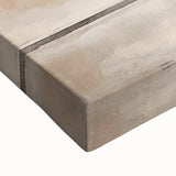 Close-up of abstract landscape wall art on stretched canvas, showcasing vibrant colors and intricate textures, perfect for modern home decor.