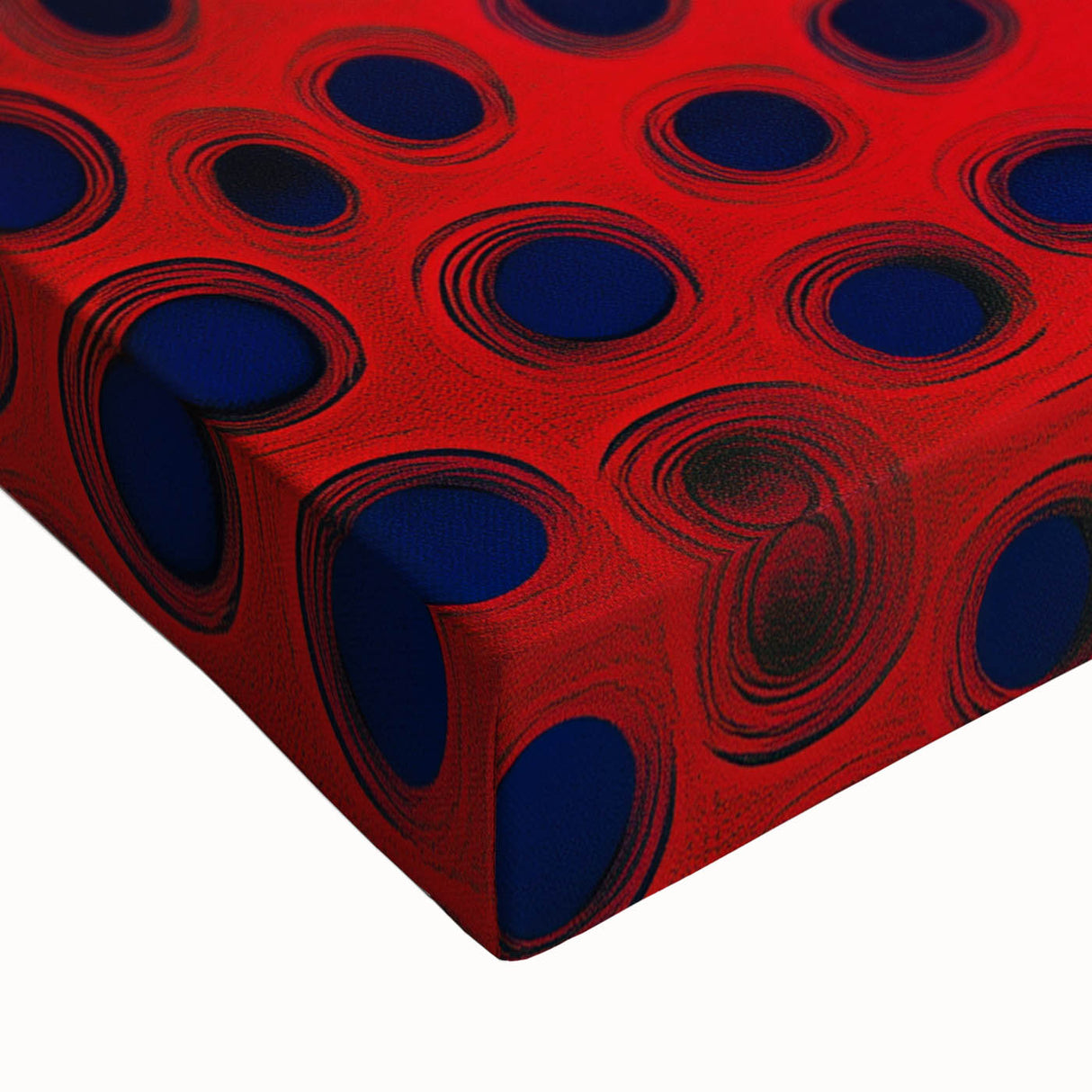 Geometric Abstract Wall Decor – Red, Yellow & Blue Optical Burst