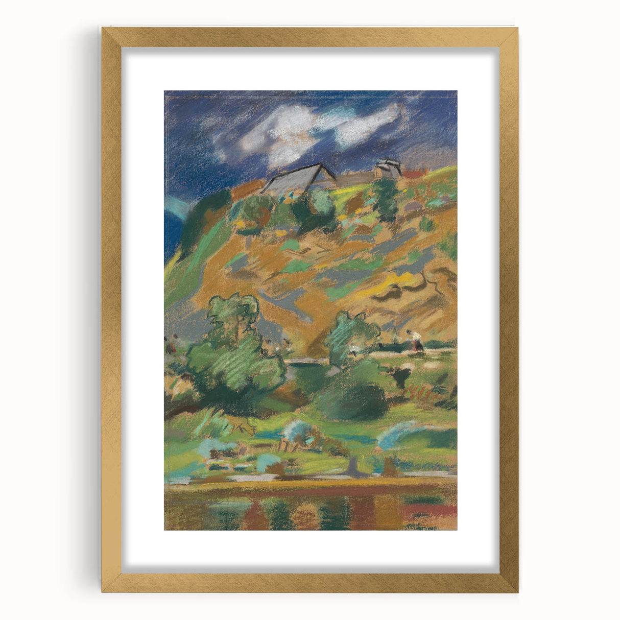 Abstract Expressionist Landscape - Vibrant Expressionism Wall Decor