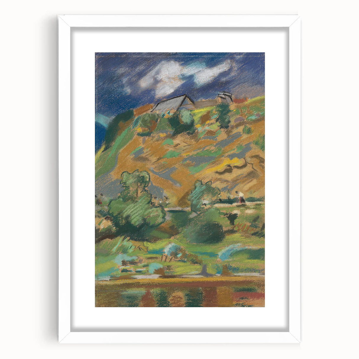 Abstract Expressionist Landscape - Vibrant Expressionism Wall Decor