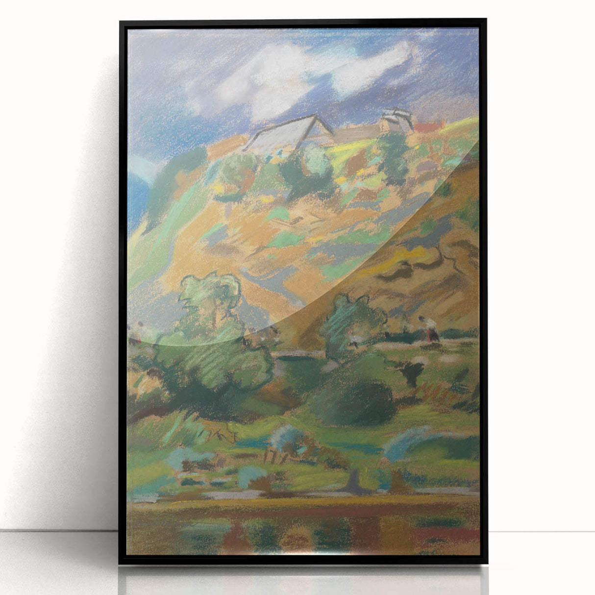Abstract Expressionist Landscape - Vibrant Expressionism Wall Decor