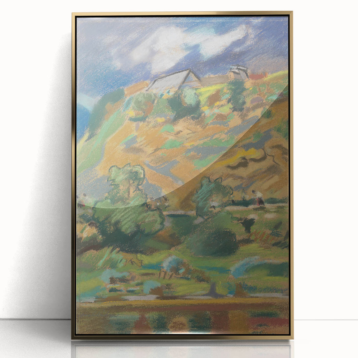 Abstract Expressionist Landscape - Vibrant Expressionism Wall Decor