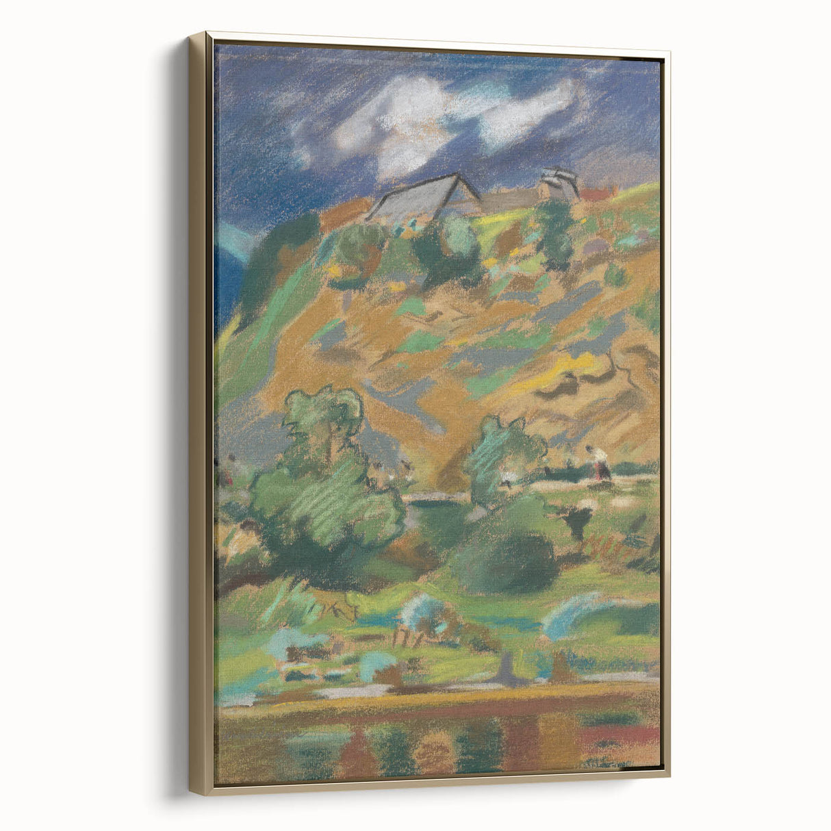 Abstract Expressionist Landscape - Vibrant Expressionism Wall Decor