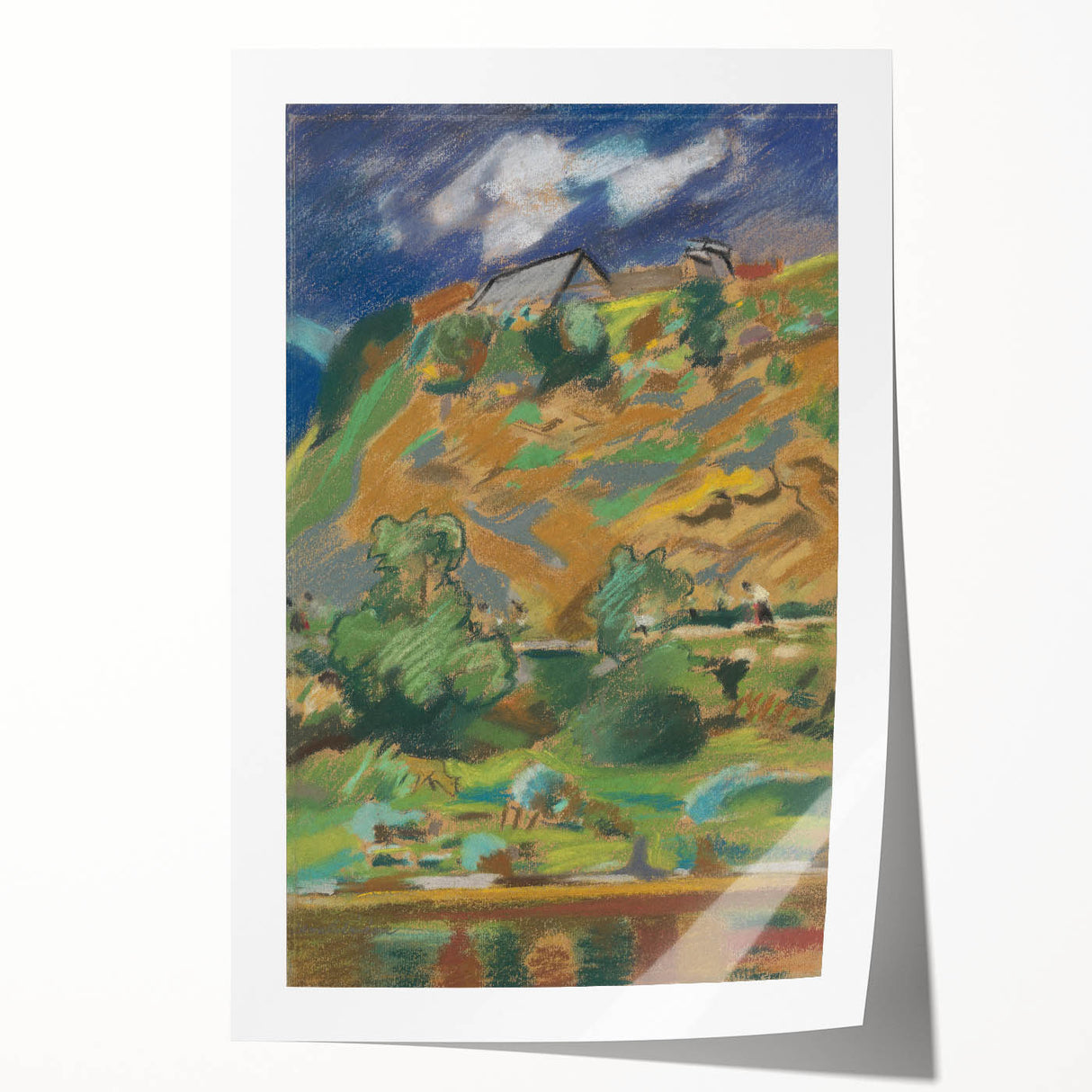 Abstract Expressionist Landscape - Vibrant Expressionism Wall Decor