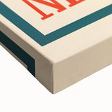 Large art depicting a black and white landscape painting on stretched canvas, suitable for bedroom wall decor.