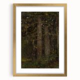Impressionism Wall Art - Forest Interior Scene - Moody Woodland Art Print