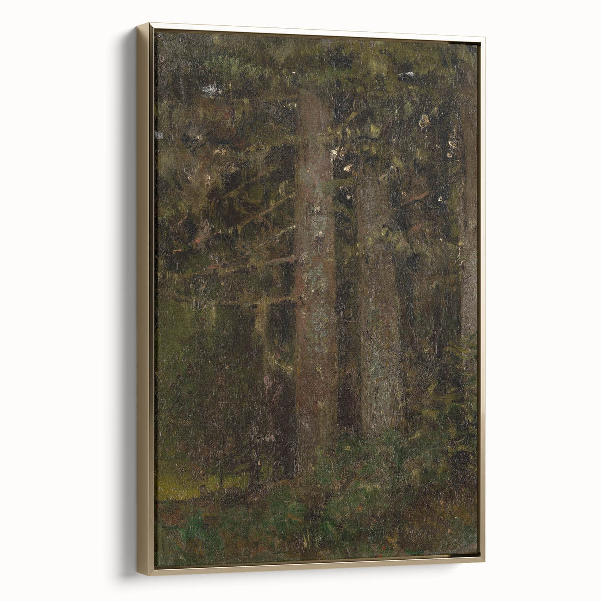 Impressionism Wall Art - Forest Interior Scene - Moody Woodland Art Print