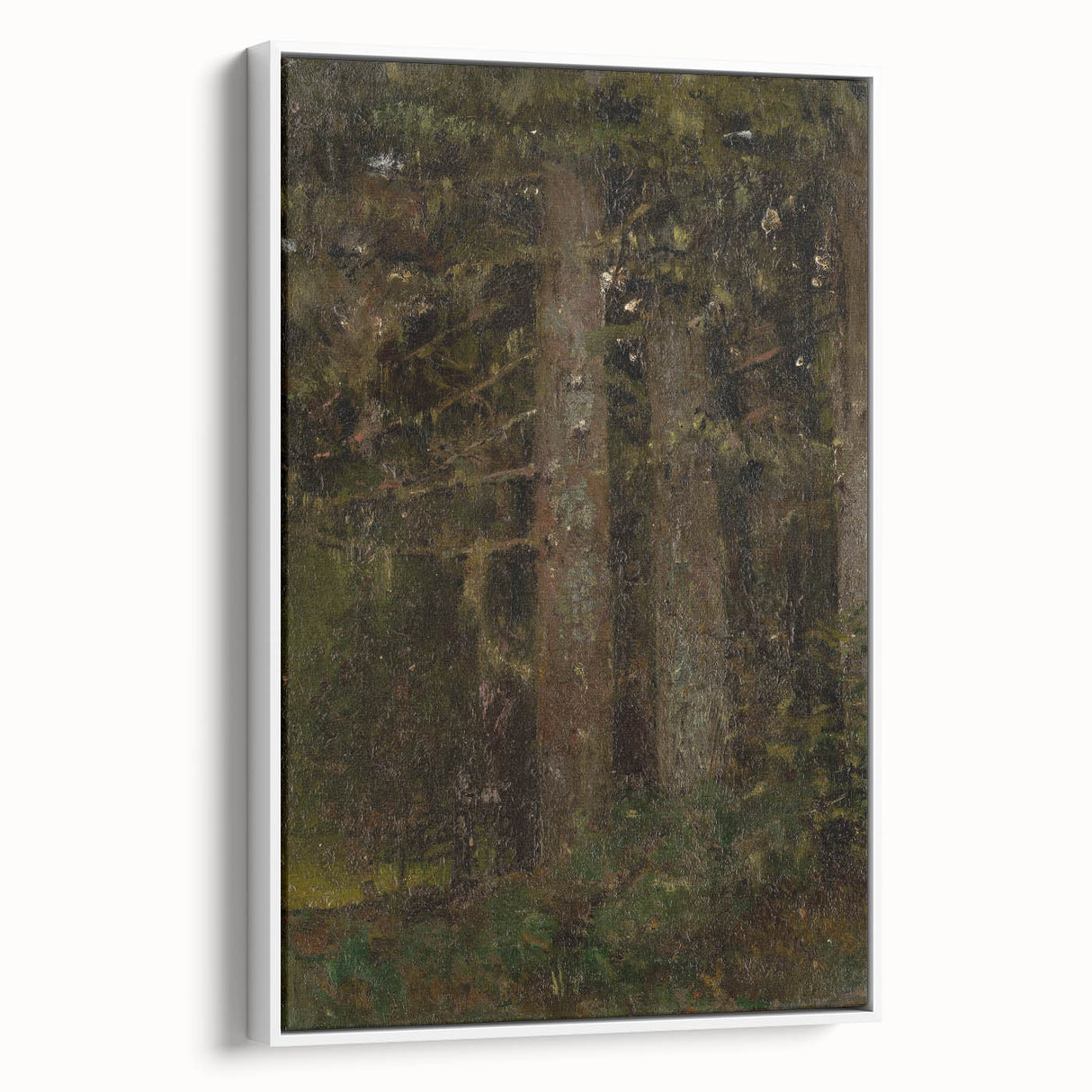 Impressionism Wall Art - Forest Interior Scene - Moody Woodland Art Print