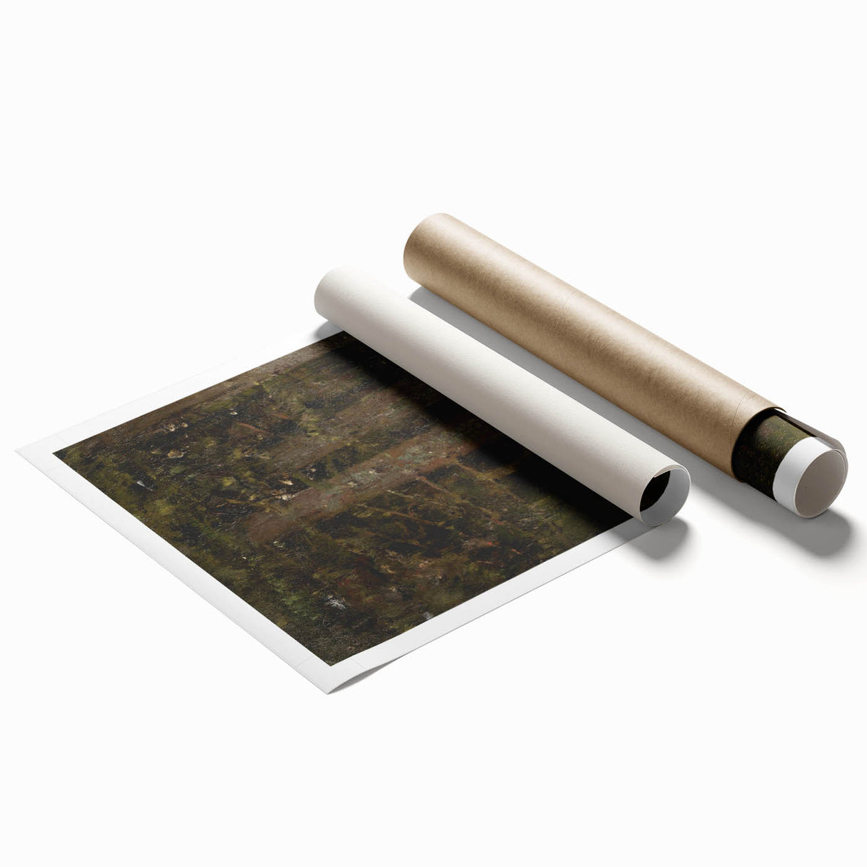 Impressionism Wall Art - Forest Interior Scene - Moody Woodland Art Print