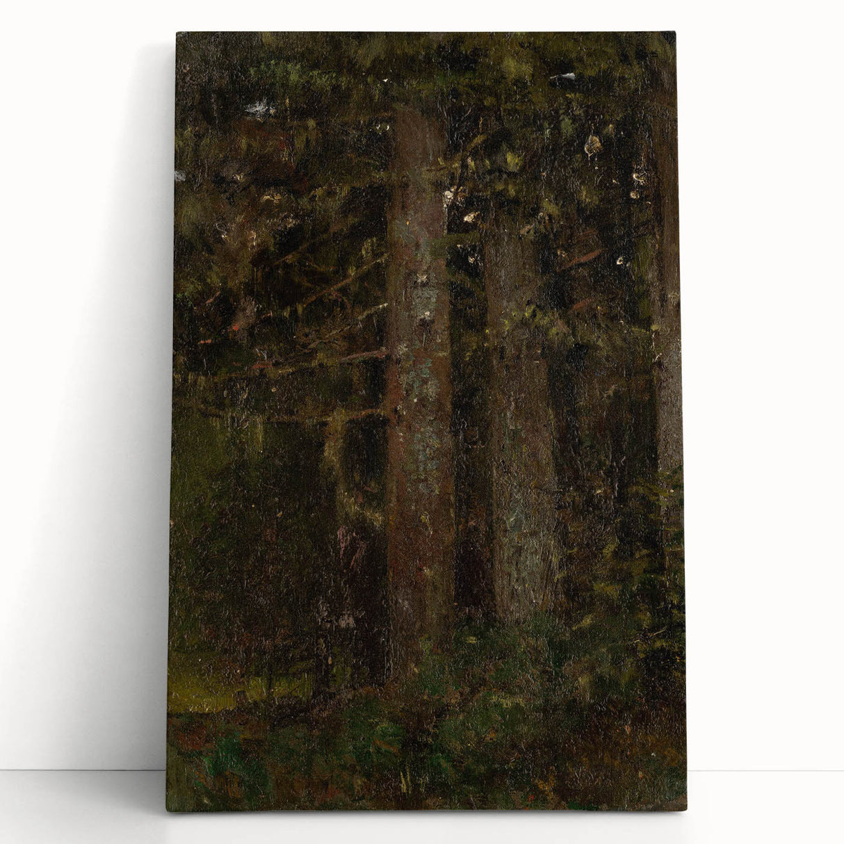 Impressionism Wall Art - Forest Interior Scene - Moody Woodland Art Print